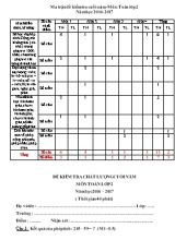 Đề kiểm tra chất lượng cuối năm Toán lớp 2 - Năm học 2016-2017
